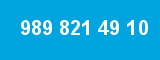 989 821 49 10 989 821 49 10